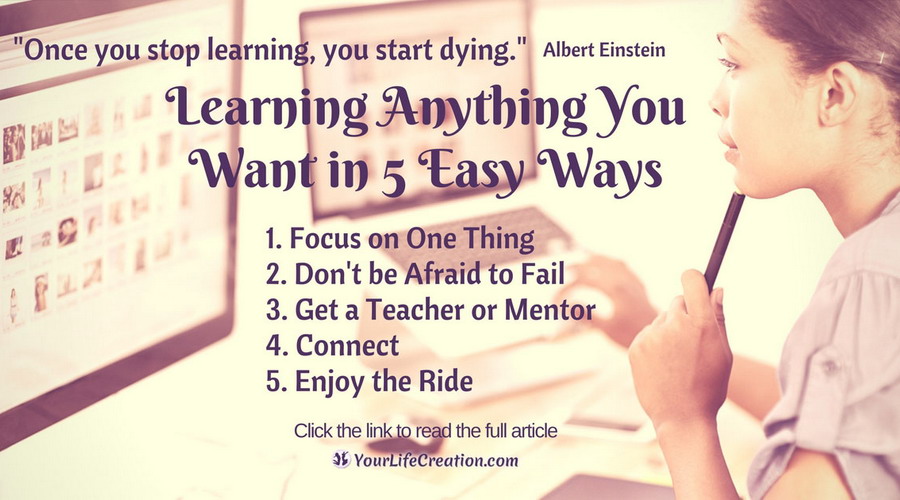 Learning Anything You Want in 5 Easy Ways